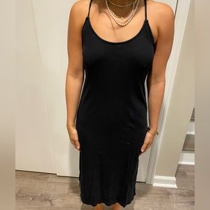 JCrew Black adjustable strap dress